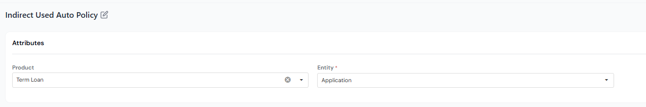 Attributes section of the new Policy form.