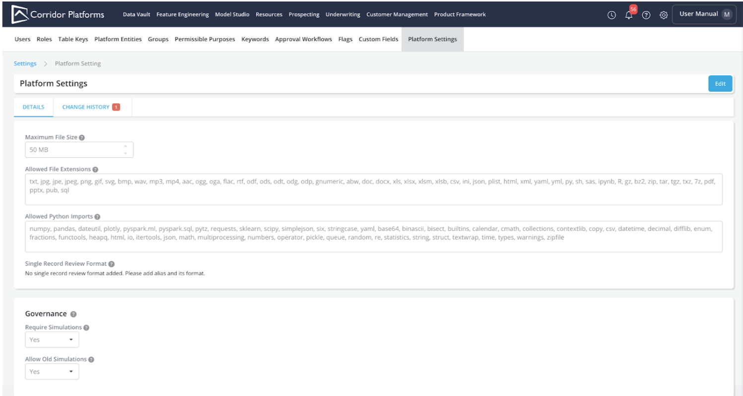 platformsettings